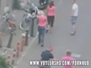 Voyeur caught sex under his balcony