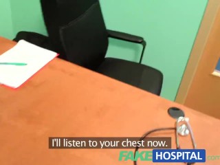 Fake Hospital Squirting MILF wants breast implants and gets a creampie