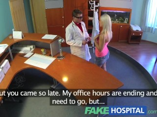 FakeHospital Perfect sexy blonde gets probed and squirts doctors reception