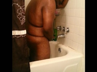 Black Bottom Chub Shower Masterbation