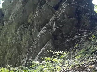 Nacked Rock climbing