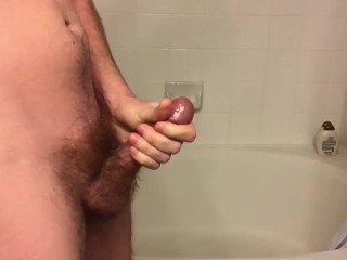 hard jack off in the bathroom standing - slow motion cumshot