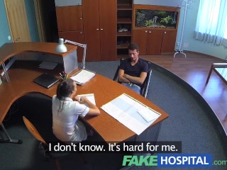 FakeHospital Nurse cures studs depression by letting him cum on her pussy