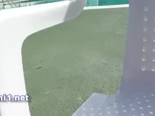 footjob and handjob for cum a big dick at a public pool by naomi1