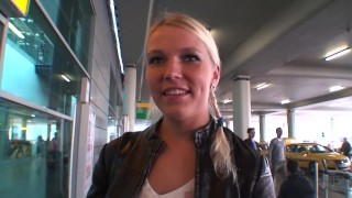 Beauty czech babe pick up at airport and fucked