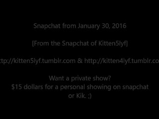 Public Snapchat Show, January 2016 (Motionless spots are just pictures)