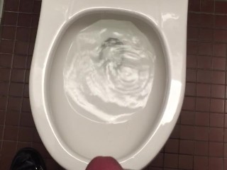 Cumshot On The Office Toilet