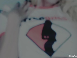 Gorgeous pornstar Britney teases in her FreeOnes shirt