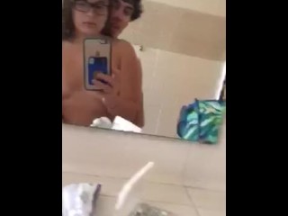 hot tatted and pierced college teen gets fucked in dorm bathroom