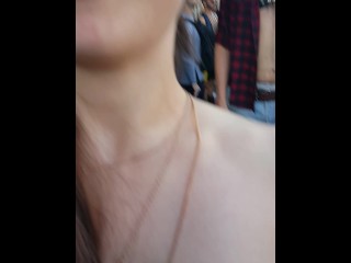 Going topless in public for my husband (Folsom St Fair)