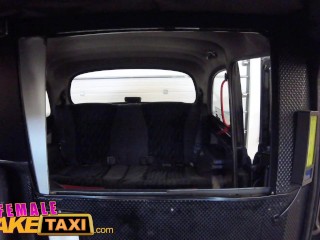 FemaleFakeTaxi Sexy Cabbie with great body fucked in garage