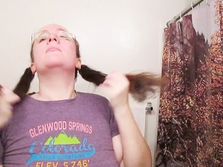 Creating Pig Tails with Long Curly Hair
