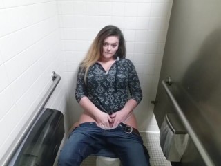 Masturbating in a public restroom