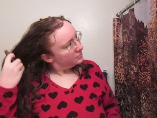 Hair Journal: Combing Long Curly Strawberry Blonde Hair - Week 15 (ASMR)