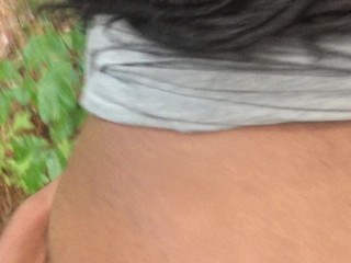 bbw ebony i met while taking a run. Fucked on trail