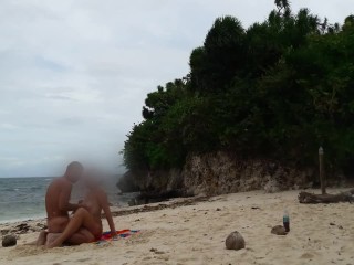 Hot sex on a hidden beach of small island!!!