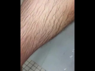 Young shower slo-mo