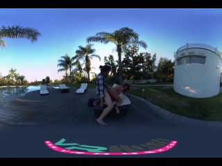 VRHUSH Hot Alice Lighthouse rides cock and gets doggystyle