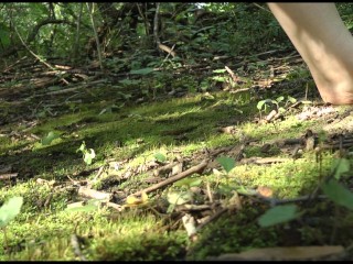 Pissing on the Mossy Forest Floor