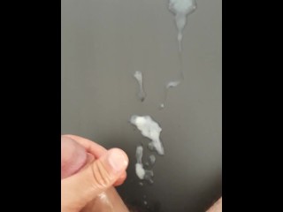 Huge cumshot after edging HD