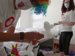 Sexy Balloon Popping Amateur Clown