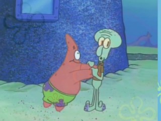 Patrick betrays SpongeBob with Squidward