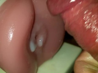 Fleshlight cumshot upclose