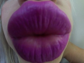 Purple Lipstick Kisses