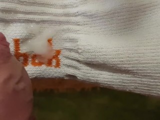 Cum on Dirty White Socks
