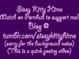 Sissy Kitty Hime short pee video