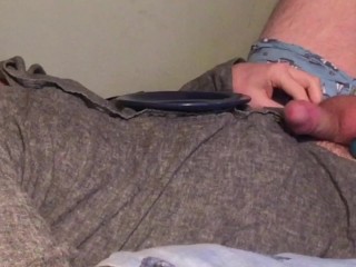 Vibrator on my cock and jerking off for a bit (No Cumshot)