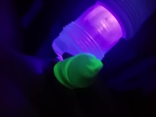 Glow in the Dark condom, Fleshlight fucking cumplay