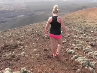 Mountain top squirt on canary islands