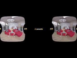 Claudia Macc features in her own virtual reality porn pissing movie