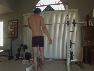 fit guy Dani working out in his underwear for favorite subscribers