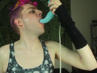 Femboy DP'd by Dragon Dildos