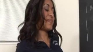 Cute and horny latina getting fucked hard by her prof