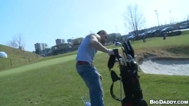 Golfing Porn - bareback sex on the golf course