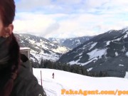 Preview 1 of FakeAgent Sex casting on a skiing holiday off duty agent