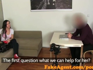 FakeAgent Cute young brunette fucks in casting