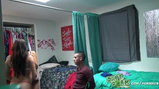 Dare Dorm - Two college girls help a guy get over his cheating ex Butt big