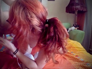 Classic sex with pretty redhead teen.