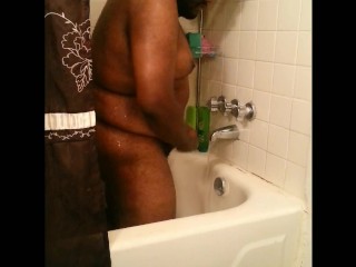 Black Bottom Chub Shower Masterbation