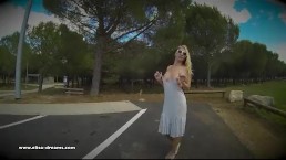 Naked Teen in Car Flashing to Passing Truckers pic