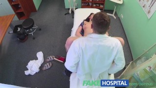 FakeHospital Sexy brunette learns that only hard cock can cure her