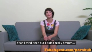 FakeAgent Cute girl takes Huge facial in Casting interview