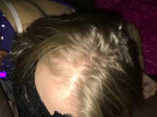 My white girlfriend sucks black cock