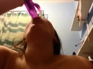 Me deepthroating my vibrator