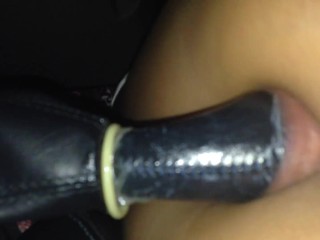 girl getting fucked by gearshift nob penetration