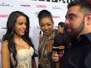 PornhubTV Layla Sin & Skin Diamond Red Carpet 2015 AVN Interviews